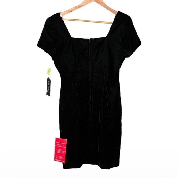 NWT Late Edition x Vintage 1980s-1970s Union Made Black Velvet Mini Dress - Picture 2 of 16
